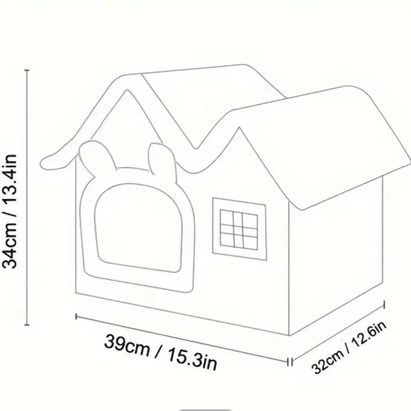 COPY - BRAND NEW!  Foldable Cat House W/ Removable Plush Cushion - Picture 3 of 7